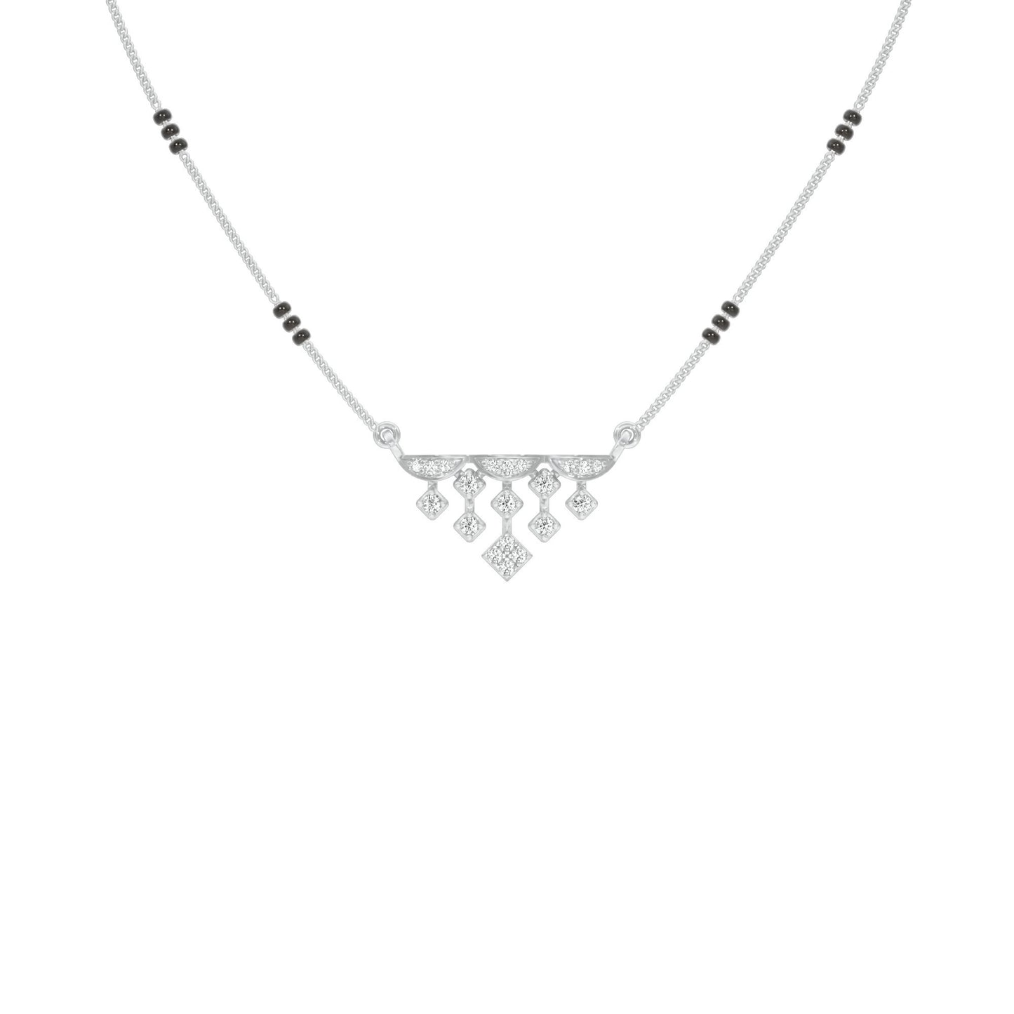 Kusum Diamond Mangalsutra 9 KT / White Gold