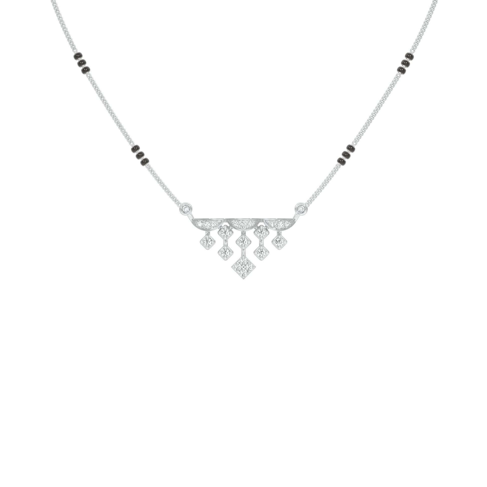 Kusum Diamond Mangalsutra 9 KT / White Gold