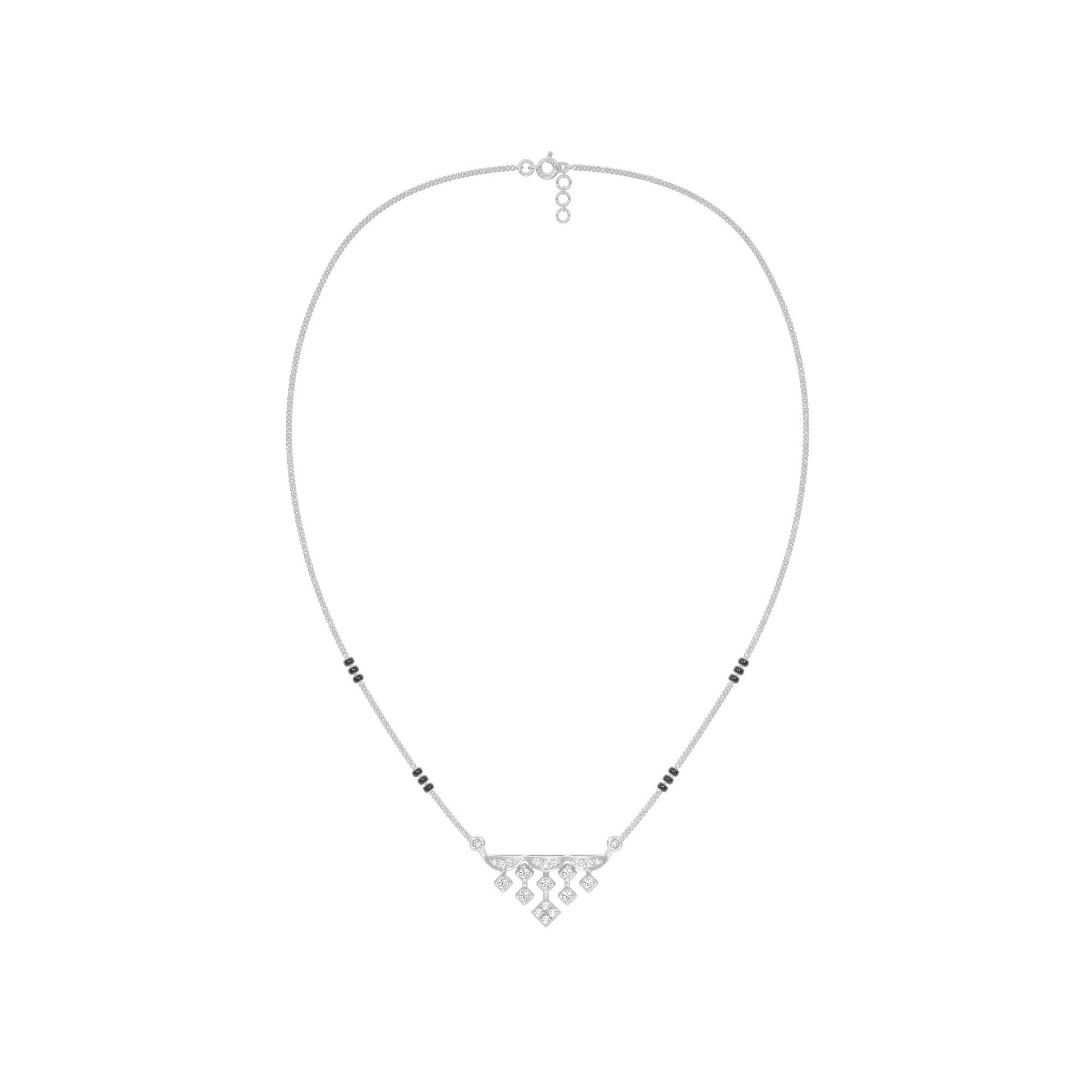 Kusum Diamond Mangalsutra 9 KT / White Gold