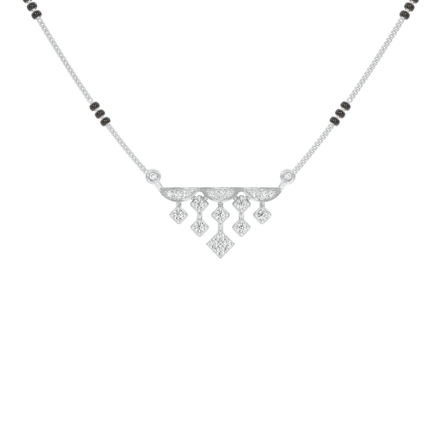 Kusum Diamond Mangalsutra 9 KT / White Gold