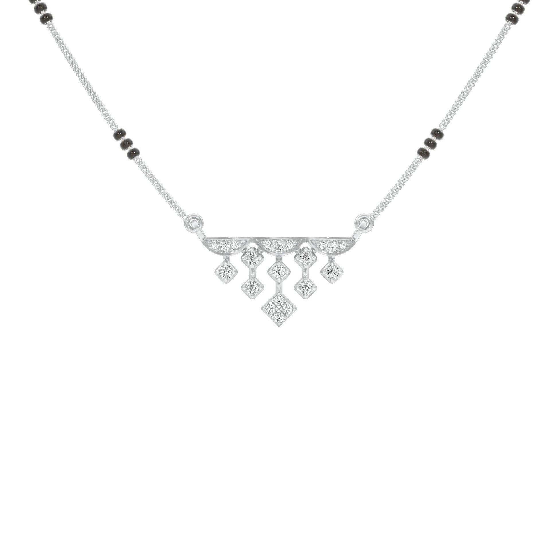 Kusum Diamond Mangalsutra 9 KT / White Gold