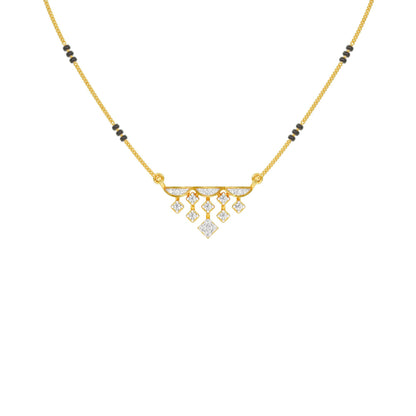 Kusum Diamond Mangalsutra 9 KT / Yellow Gold