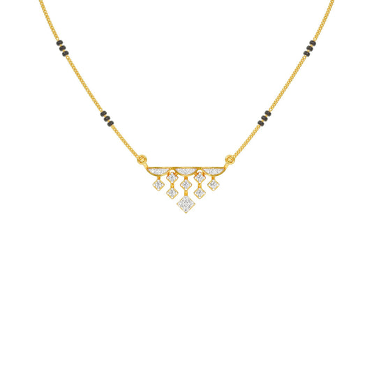 Kusum Diamond Mangalsutra 9 KT / Yellow Gold