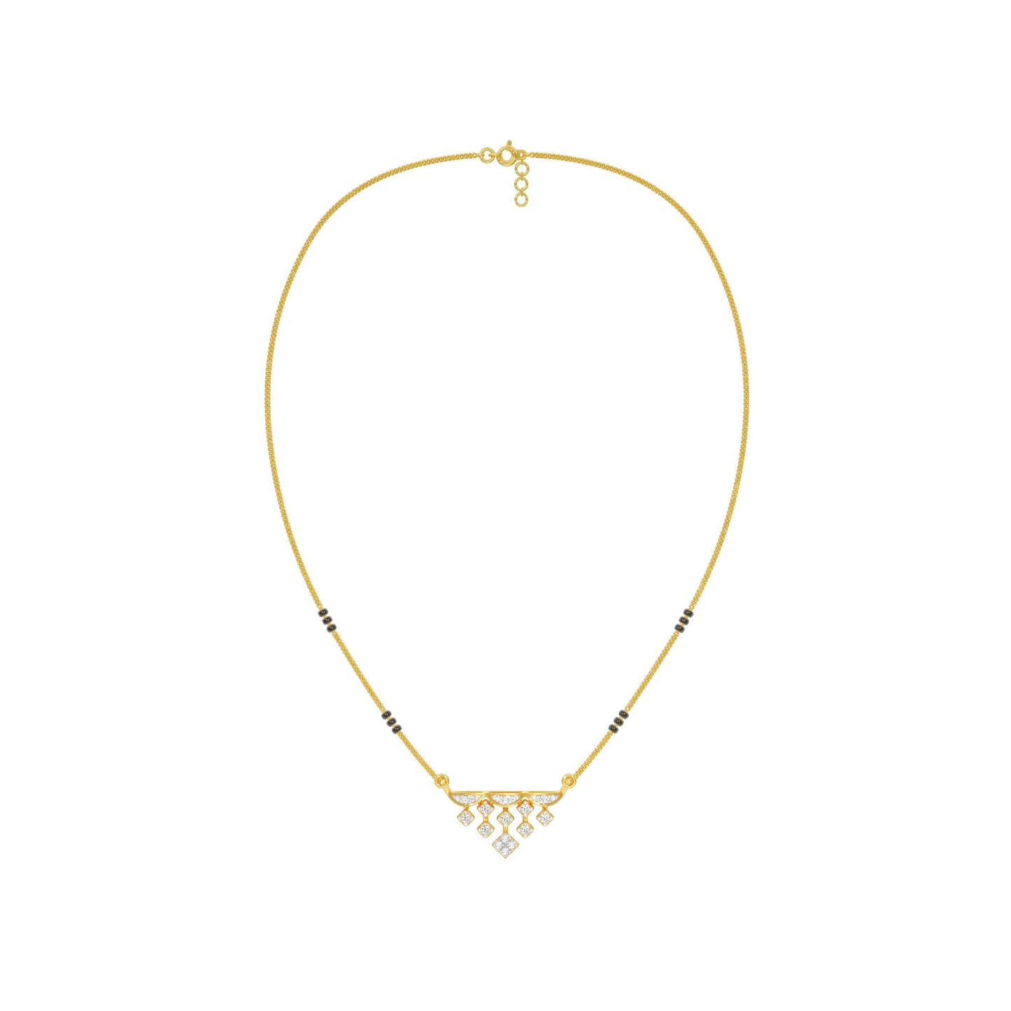 Kusum Diamond Mangalsutra 9 KT / Yellow Gold