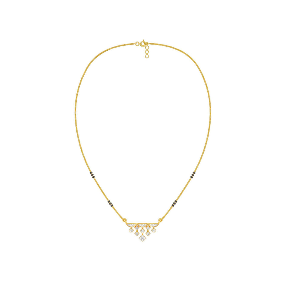 Kusum Diamond Mangalsutra 9 KT / Yellow Gold