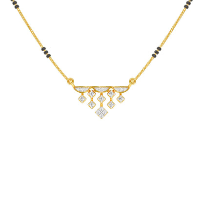 Kusum Diamond Mangalsutra 9 KT / Yellow Gold