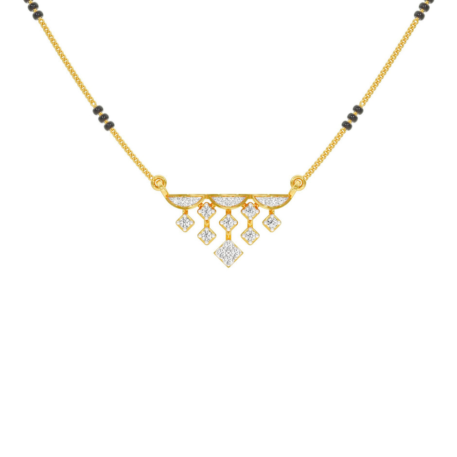 Kusum Diamond Mangalsutra 9 KT / Yellow Gold