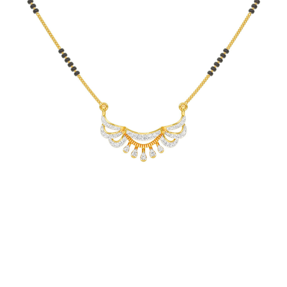Kairavi Diamond Mangalsutra 9 KT / Yellow Gold
