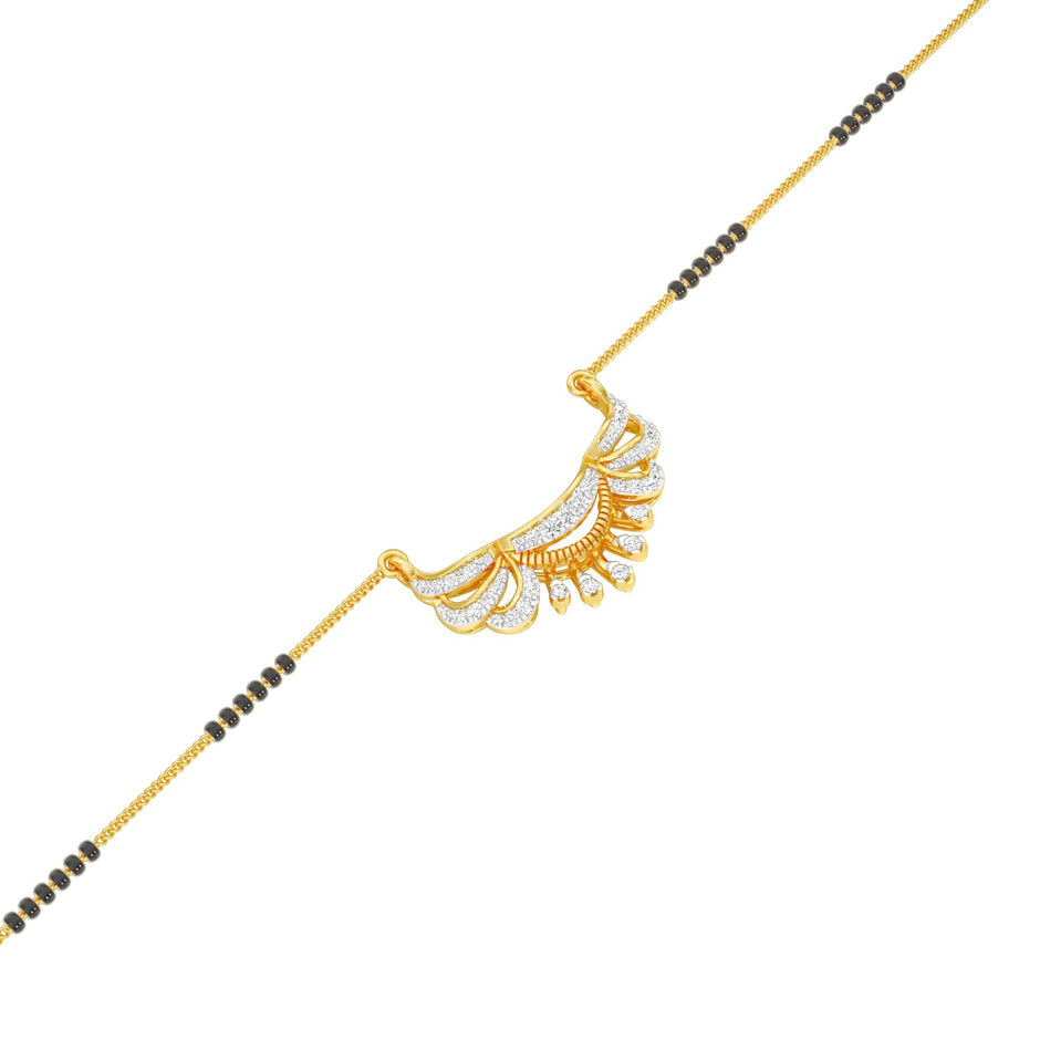 Kairavi Diamond Mangalsutra 9 KT / Yellow Gold