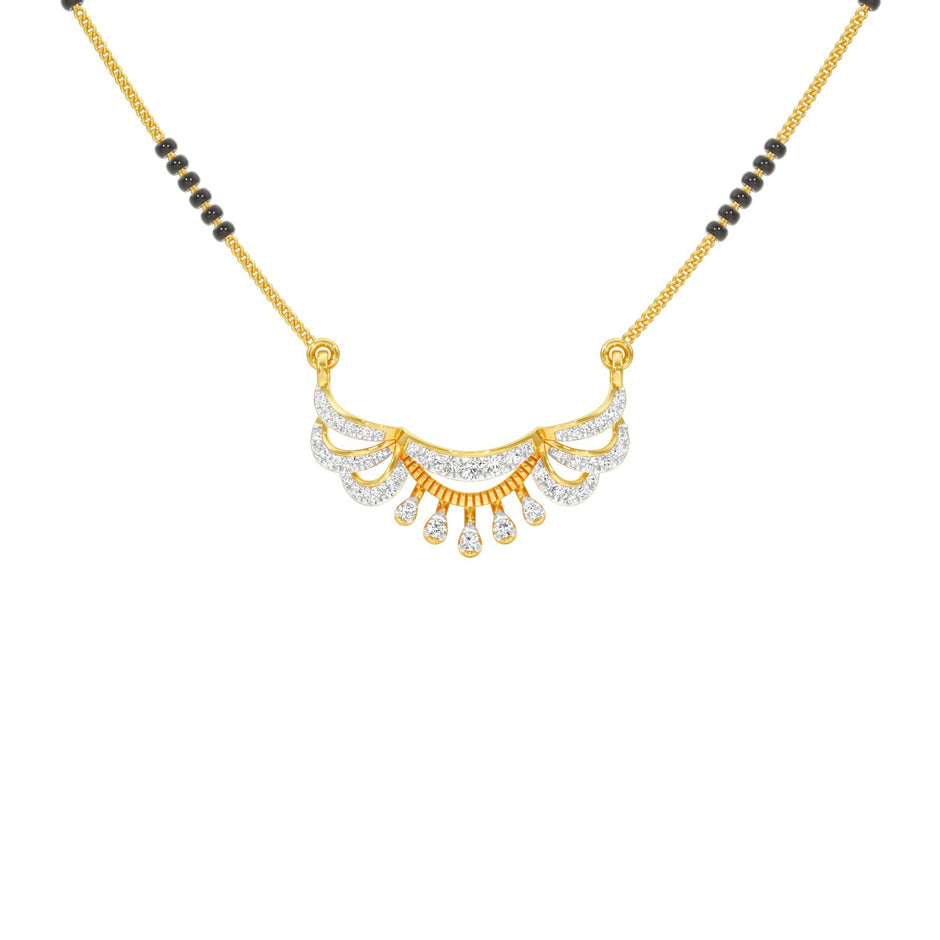 Kairavi Diamond Mangalsutra 9 KT / Yellow Gold