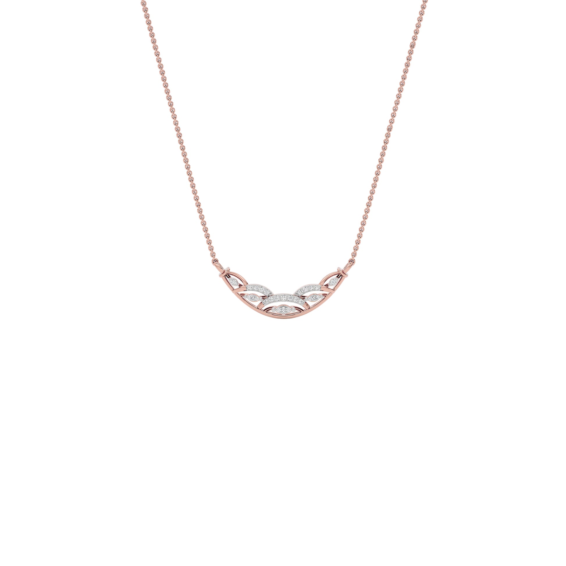 Tejas Diamond Mangalsutra 18 KT / Rose Gold