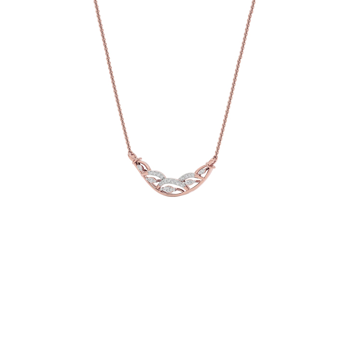 Tejas Diamond Mangalsutra 18 KT / Rose Gold