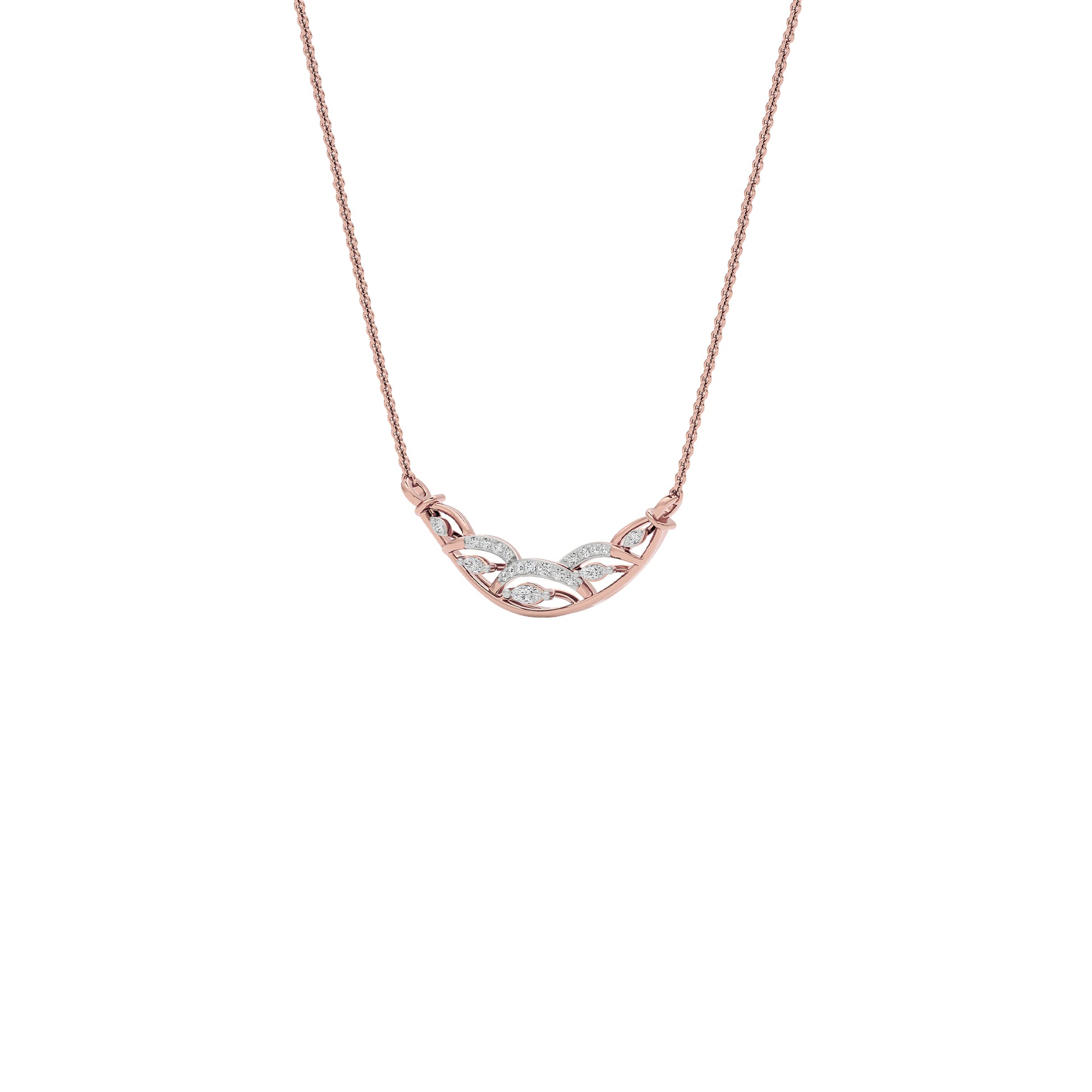 Tejas Diamond Mangalsutra 18 KT / Rose Gold