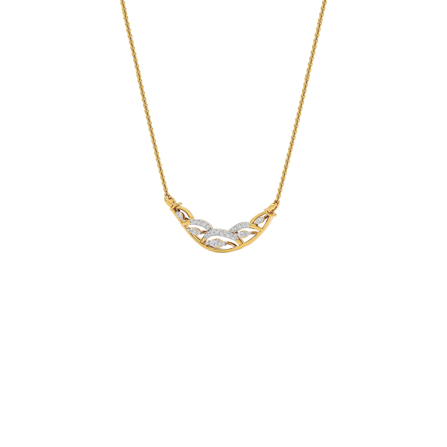 Tejas Diamond Mangalsutra 18 KT / Yellow Gold
