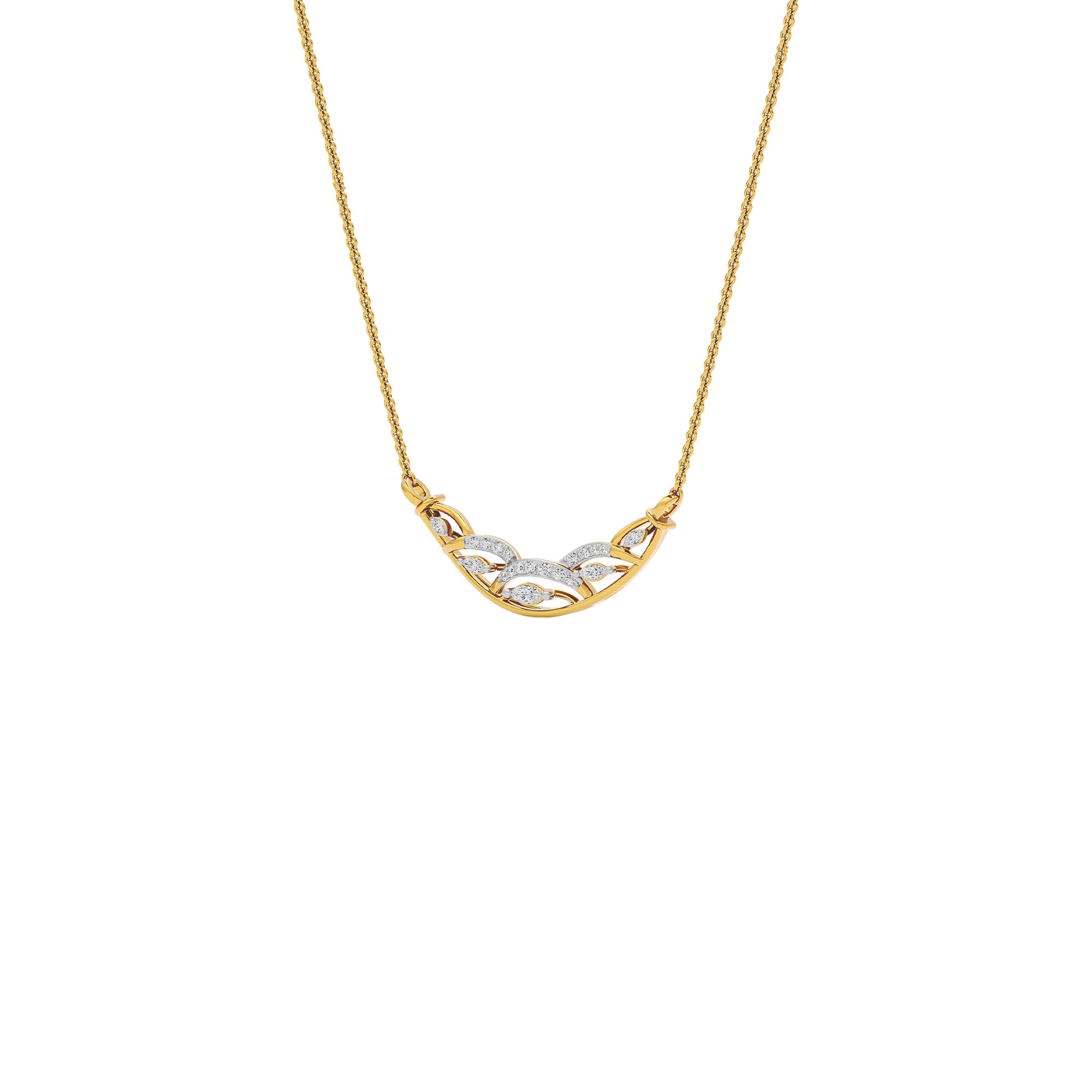 Tejas Diamond Mangalsutra 18 KT / Yellow Gold