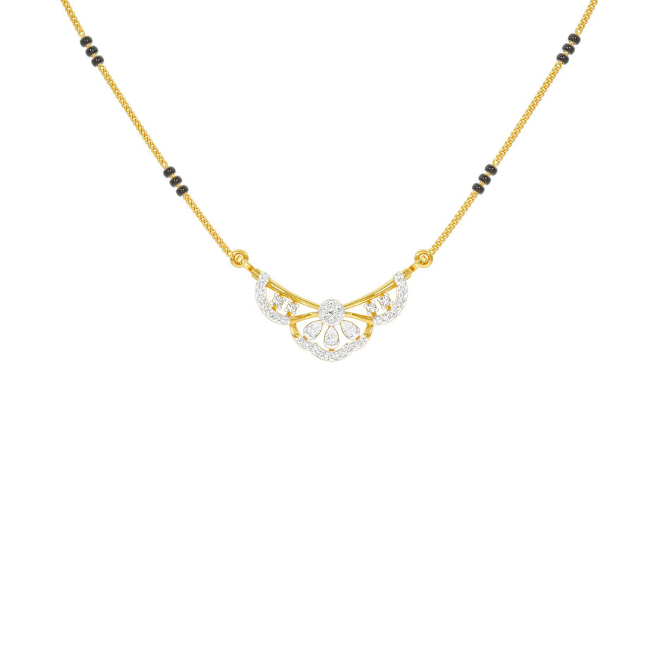 Sammiti Diamond Mangalsutra 18 KT / Yellow Gold