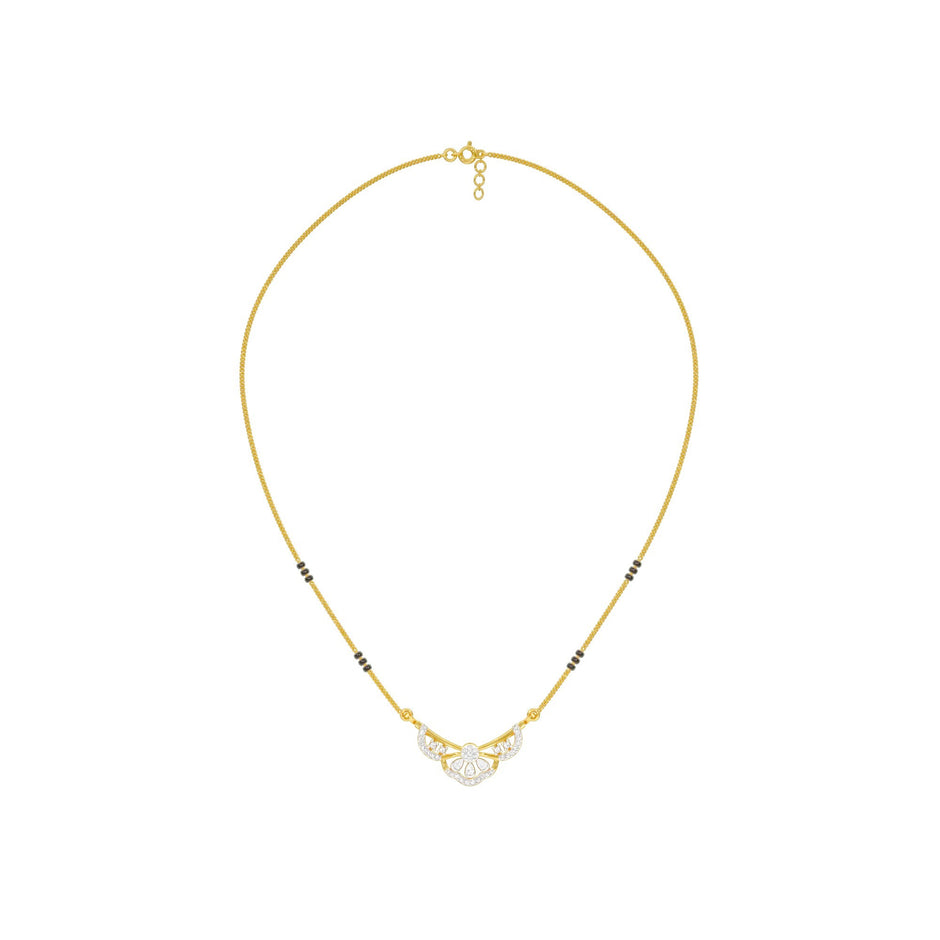 Sammiti Diamond Mangalsutra 18 KT / Yellow Gold