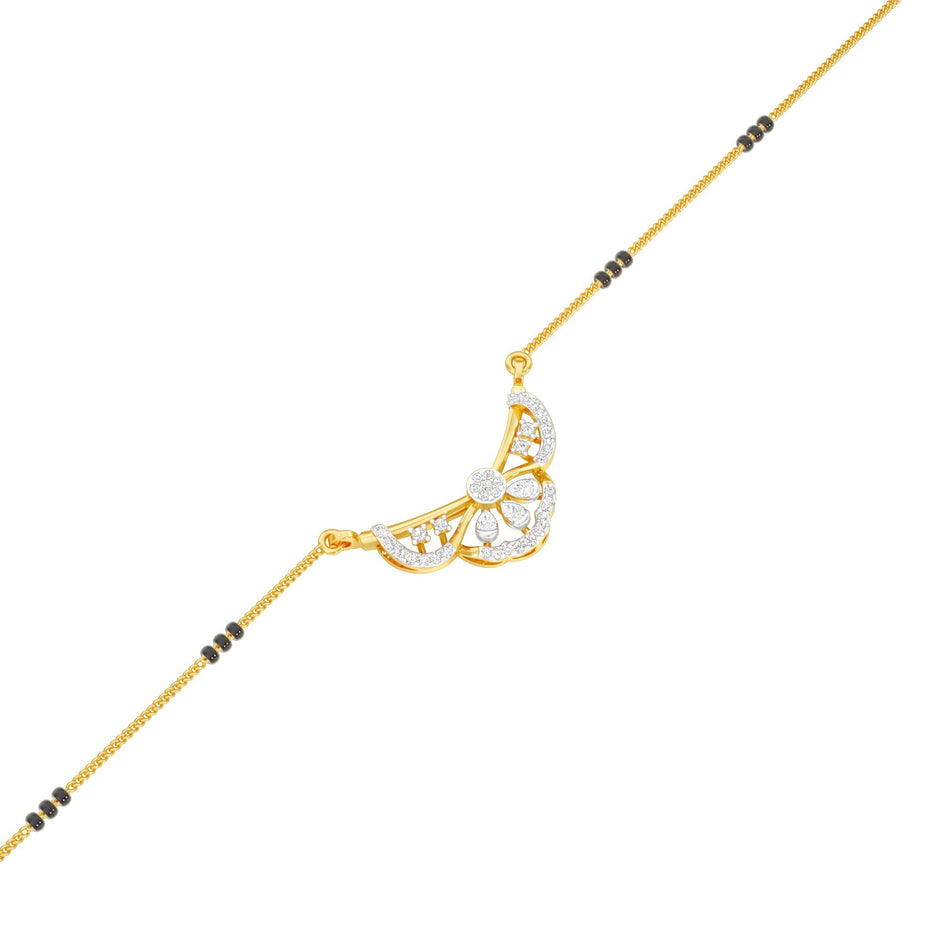Sammiti Diamond Mangalsutra 18 KT / Yellow Gold