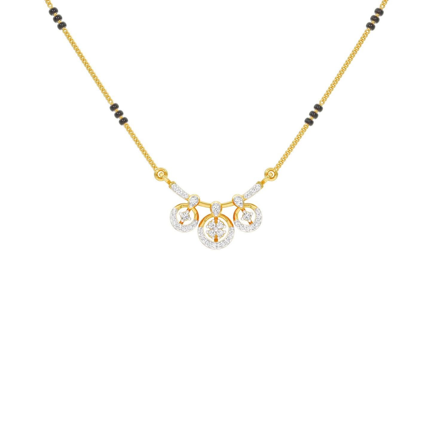 Vrita Diamond Mangalsutra 18 KT / Yellow Gold