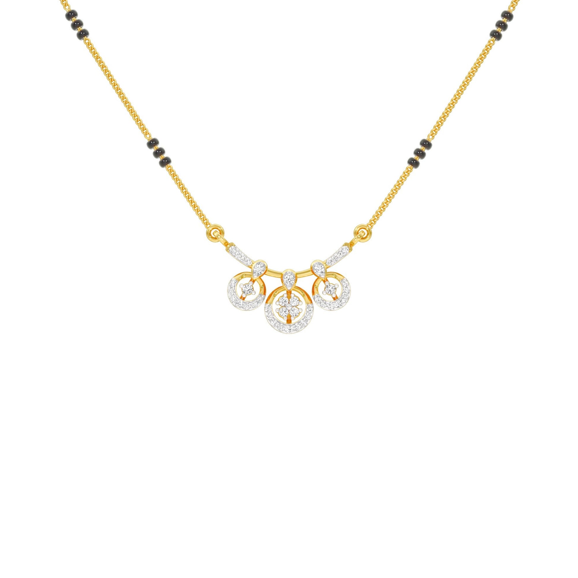 Vrita Diamond Mangalsutra 18 KT / Yellow Gold