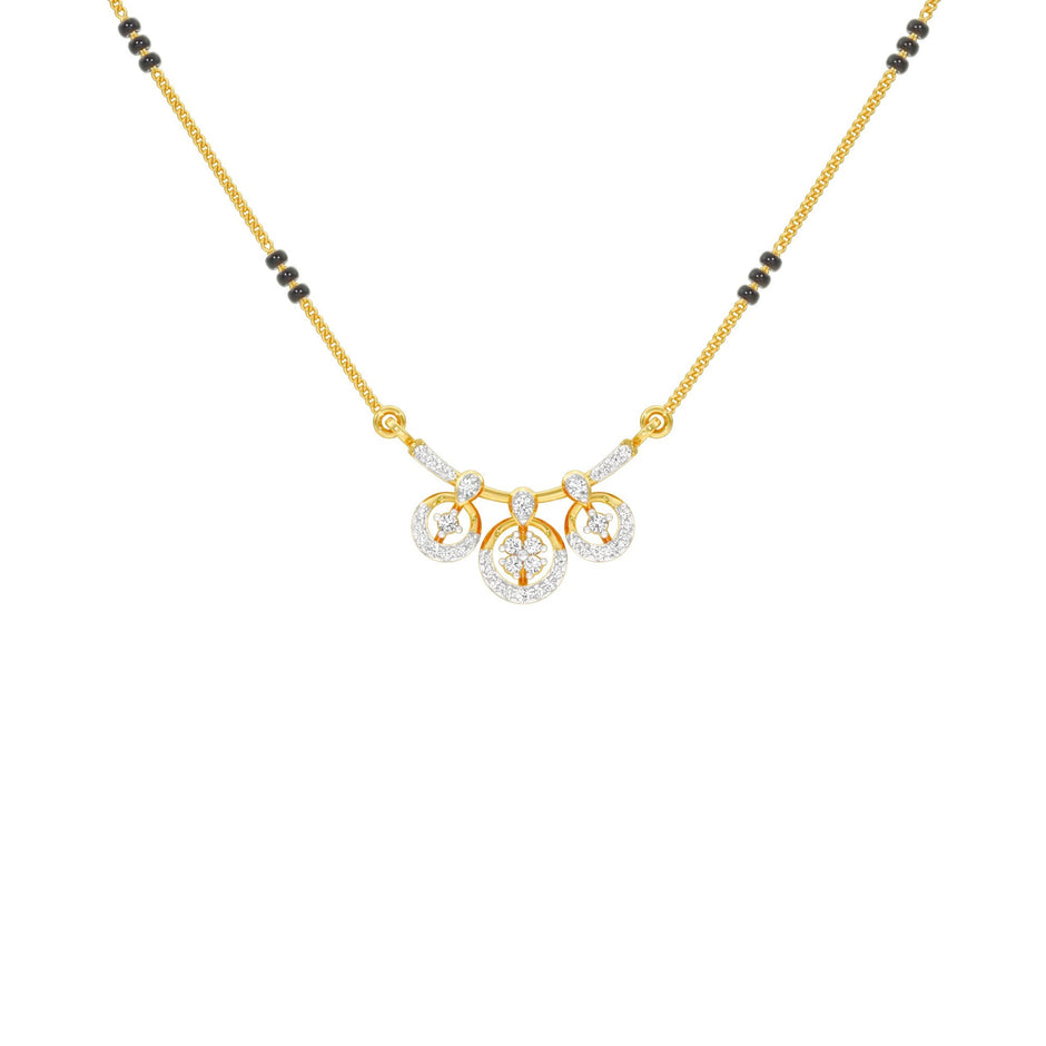 Vrita Diamond Mangalsutra 18 KT / Yellow Gold