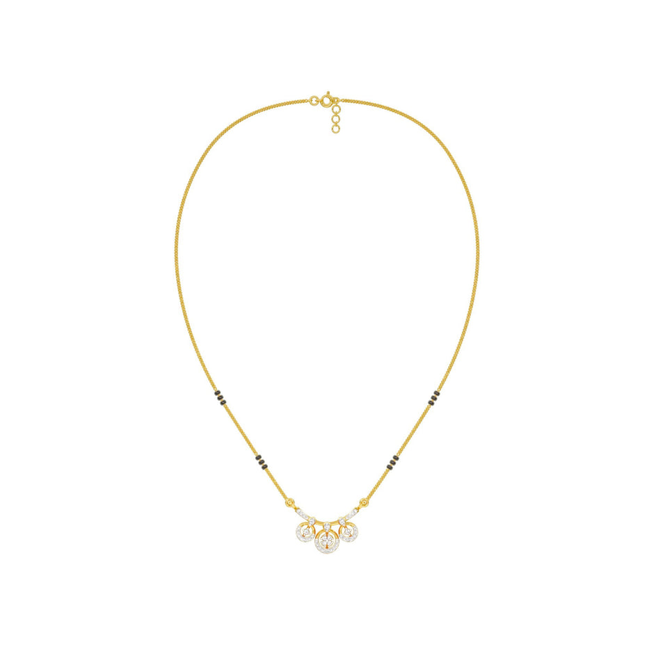 Vrita Diamond Mangalsutra 18 KT / Yellow Gold