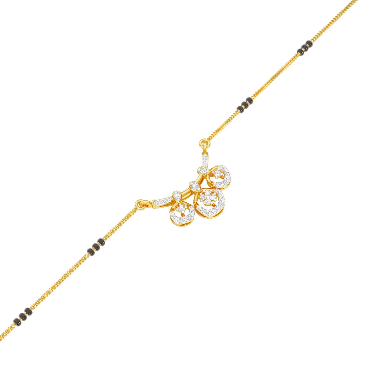 Vrita Diamond Mangalsutra 18 KT / Yellow Gold