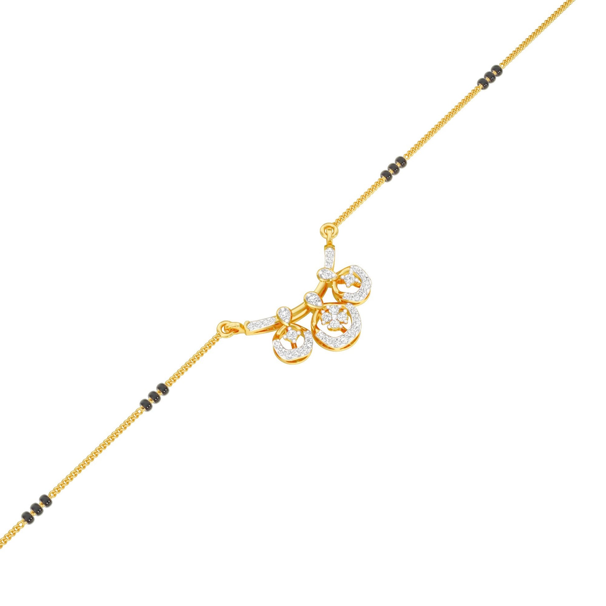Vrita Diamond Mangalsutra 18 KT / Yellow Gold