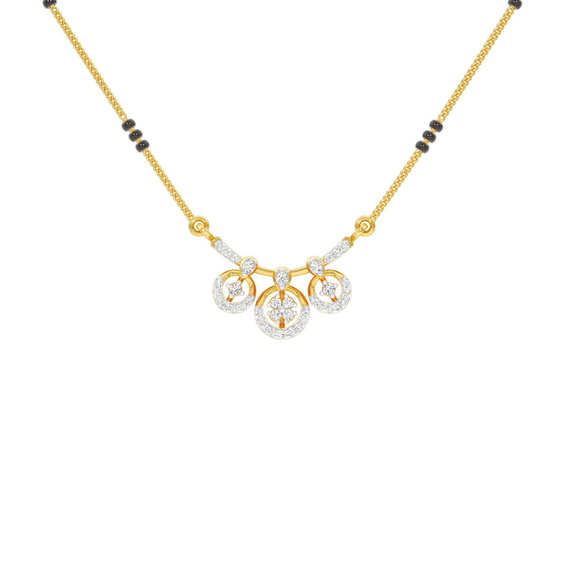 Vrita Diamond Mangalsutra 18 KT / Yellow Gold