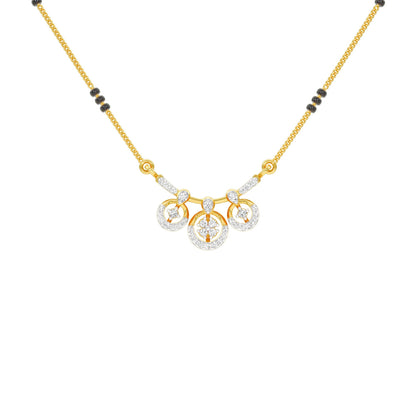 Vrita Diamond Mangalsutra 18 KT / Yellow Gold