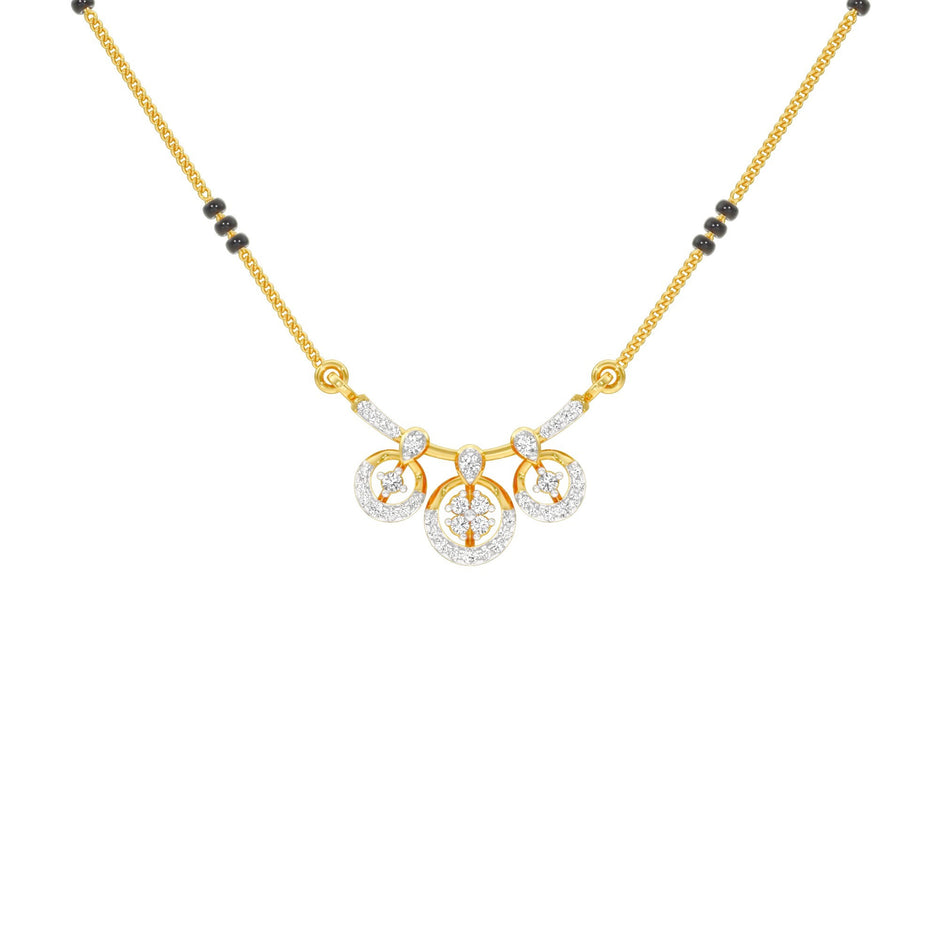 Vrita Diamond Mangalsutra 18 KT / Yellow Gold