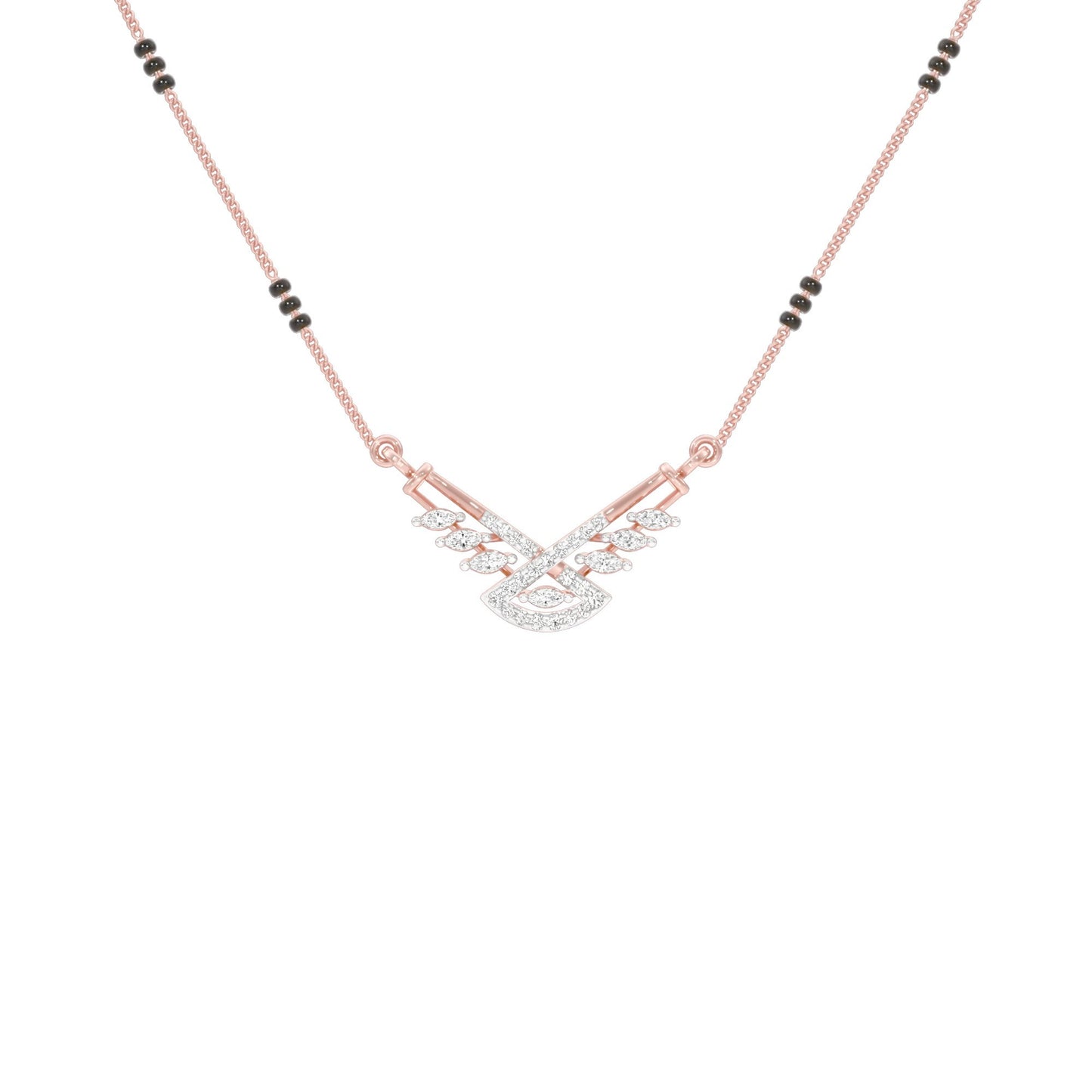 Anvi Diamond Mangalsutra 18 KT / Rose Gold