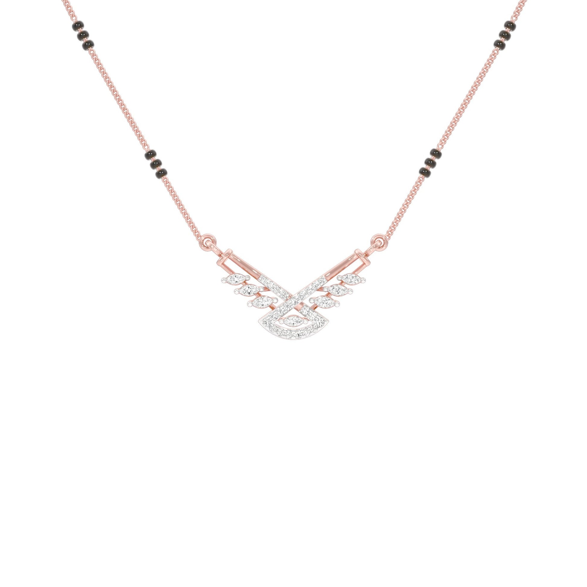Anvi Diamond Mangalsutra 18 KT / Rose Gold