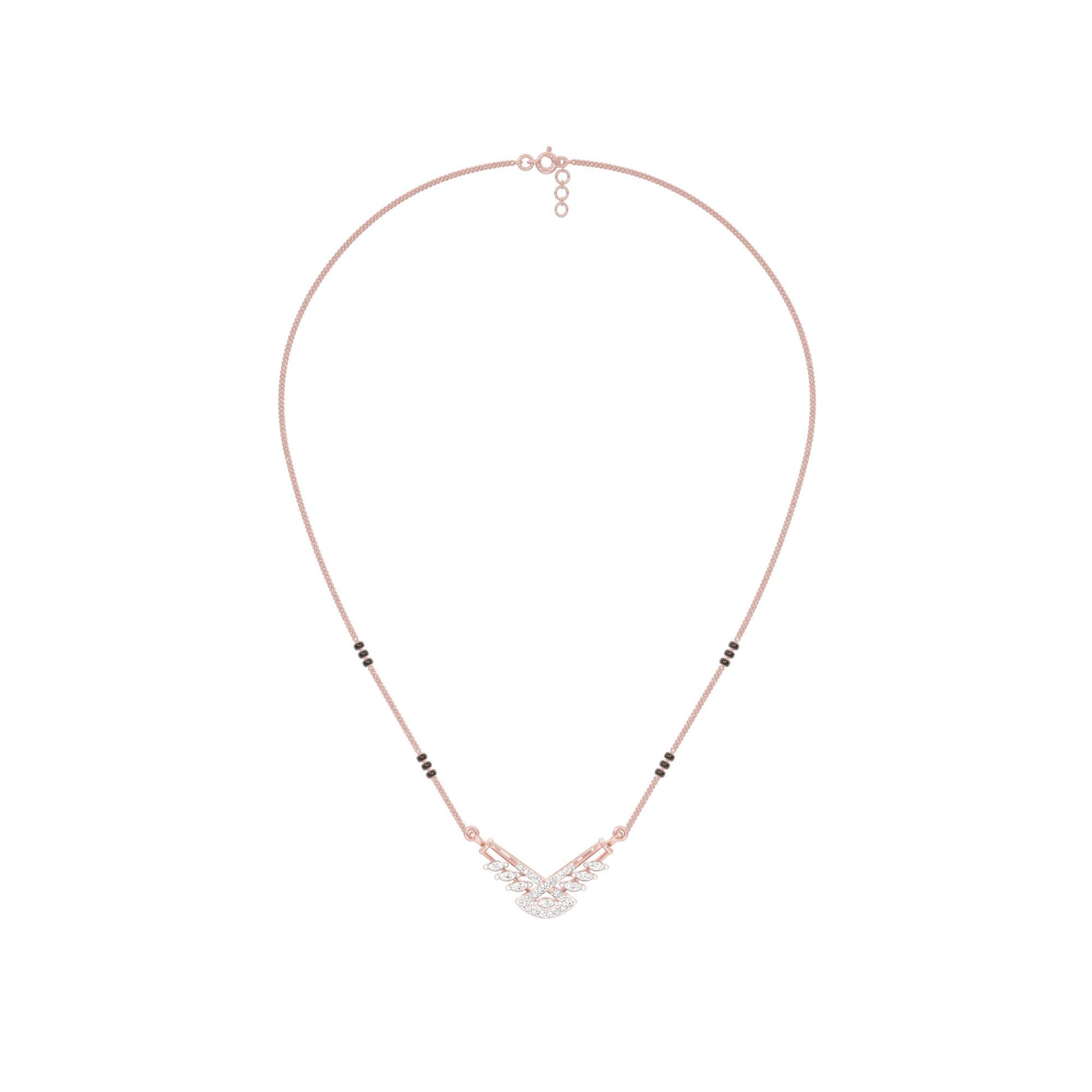 Anvi Diamond Mangalsutra 18 KT / Rose Gold