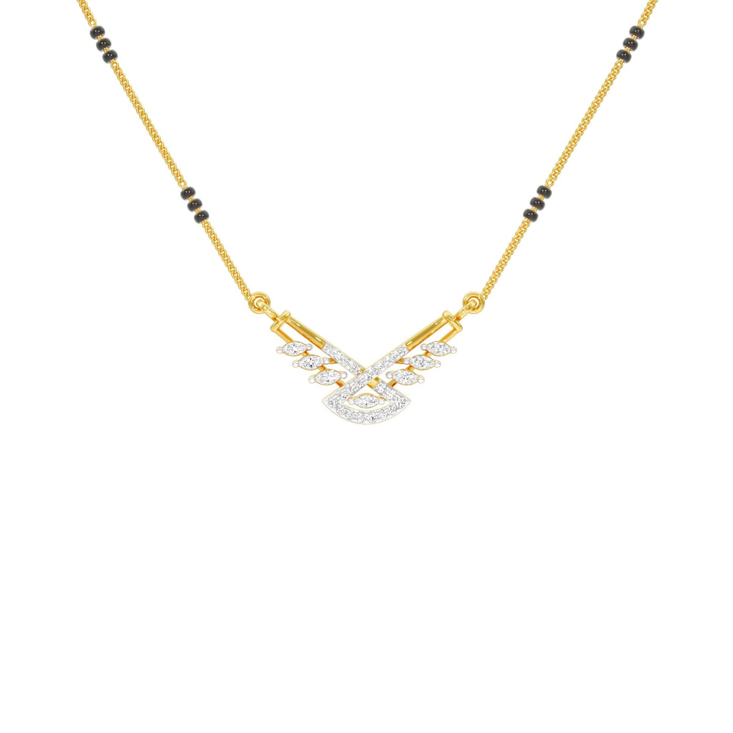 Anvi Diamond Mangalsutra 18 KT / Yellow Gold