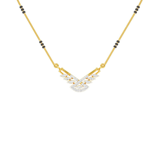 Anvi Diamond Mangalsutra 18 KT / Yellow Gold