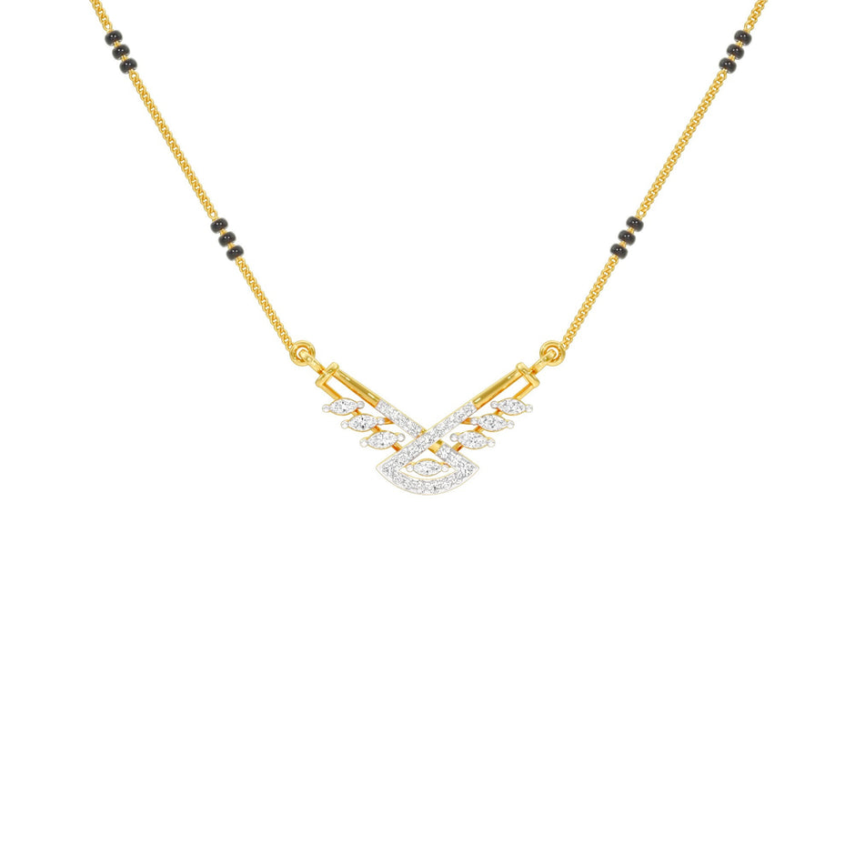 Anvi Diamond Mangalsutra 18 KT / Yellow Gold