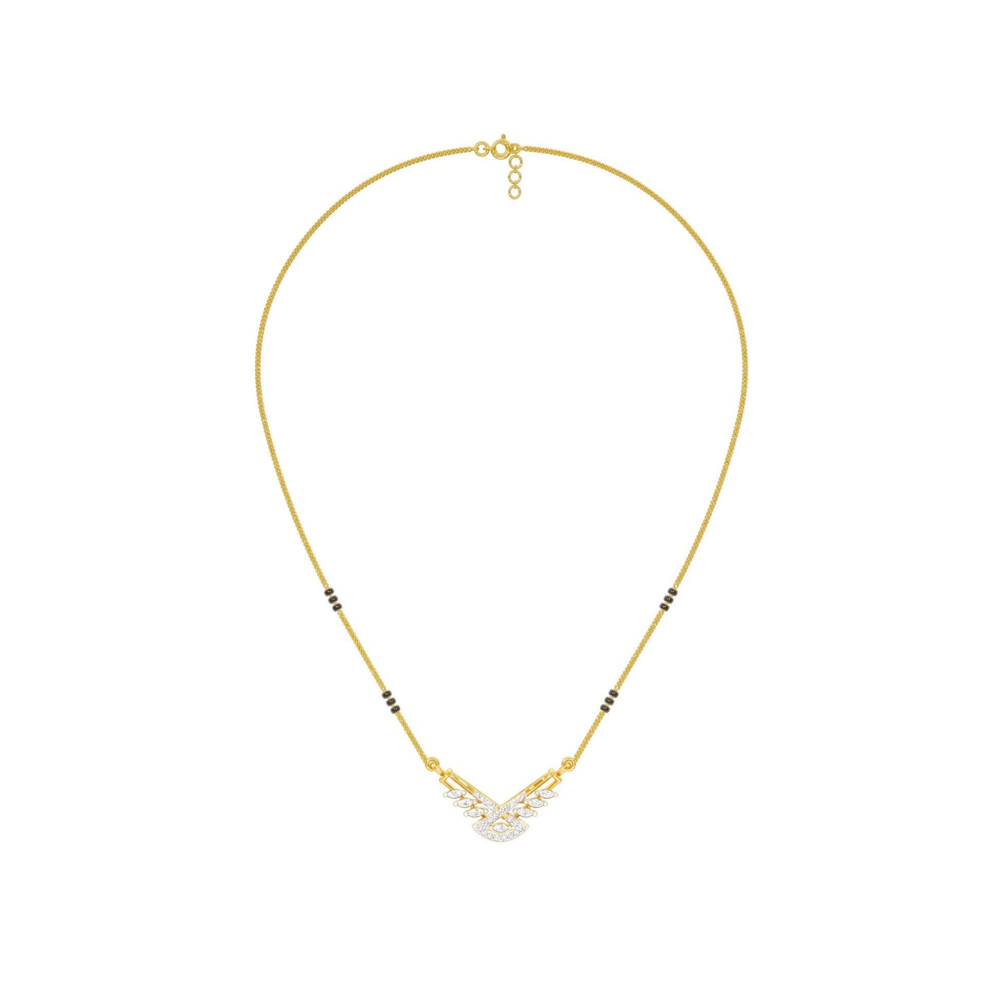 Anvi Diamond Mangalsutra 18 KT / Yellow Gold