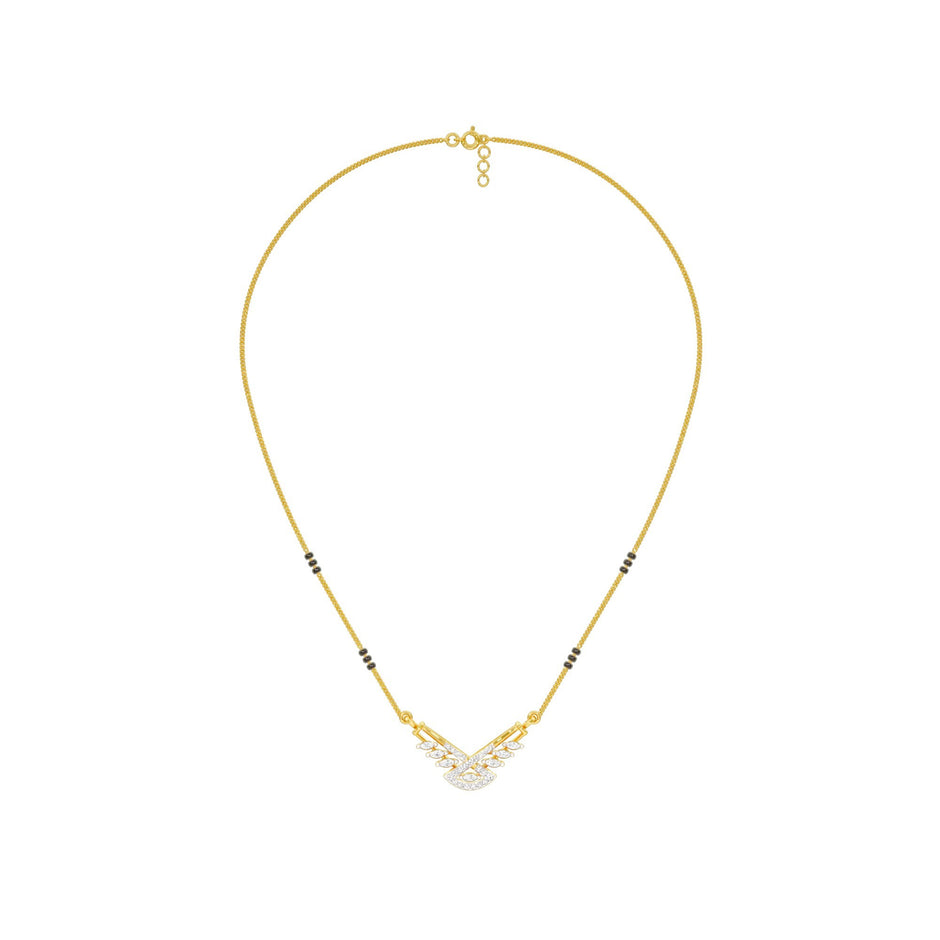 Anvi Diamond Mangalsutra 18 KT / Yellow Gold