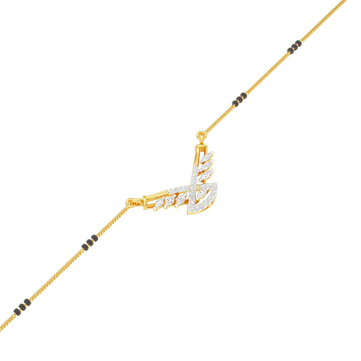 Anvi Diamond Mangalsutra 18 KT / Yellow Gold