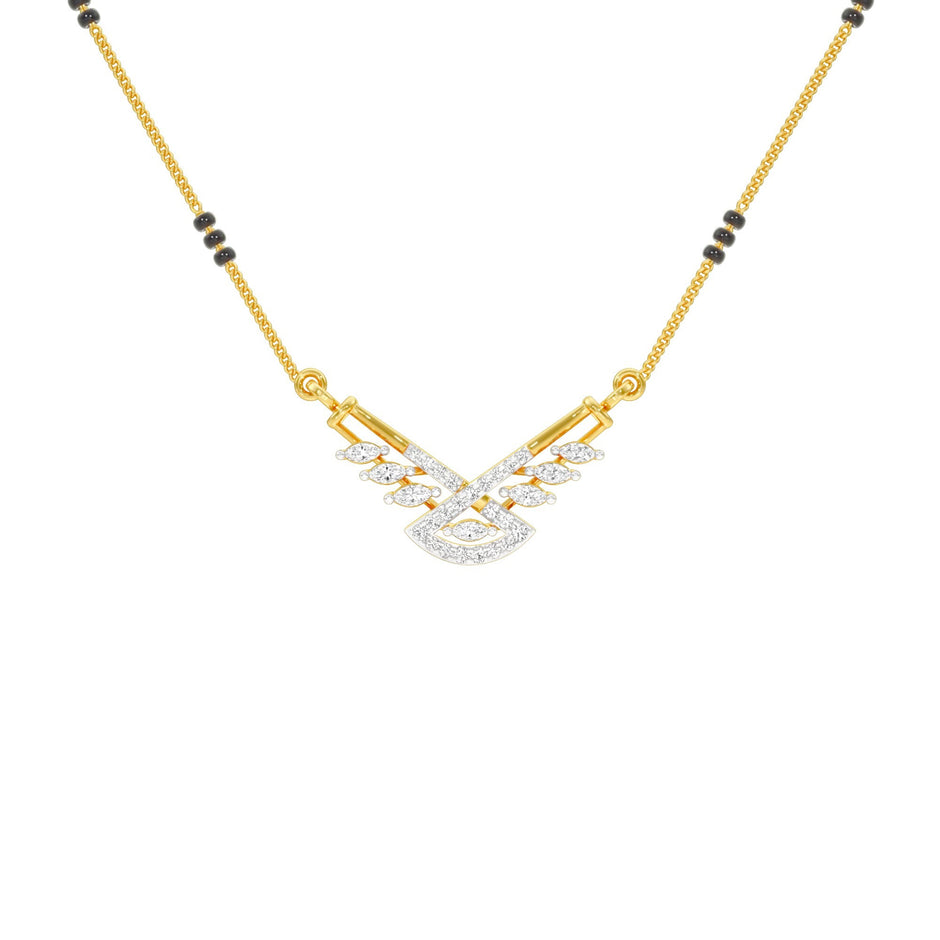 Anvi Diamond Mangalsutra 18 KT / Yellow Gold