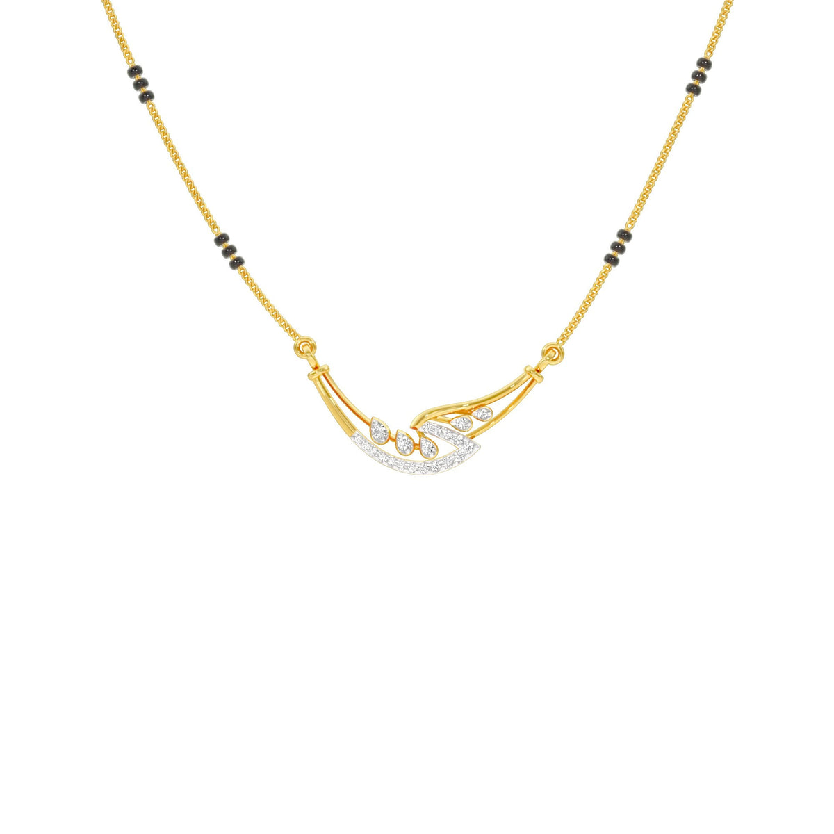 Mangalyam Diamond Mangalsutra 18 KT / Yellow Gold