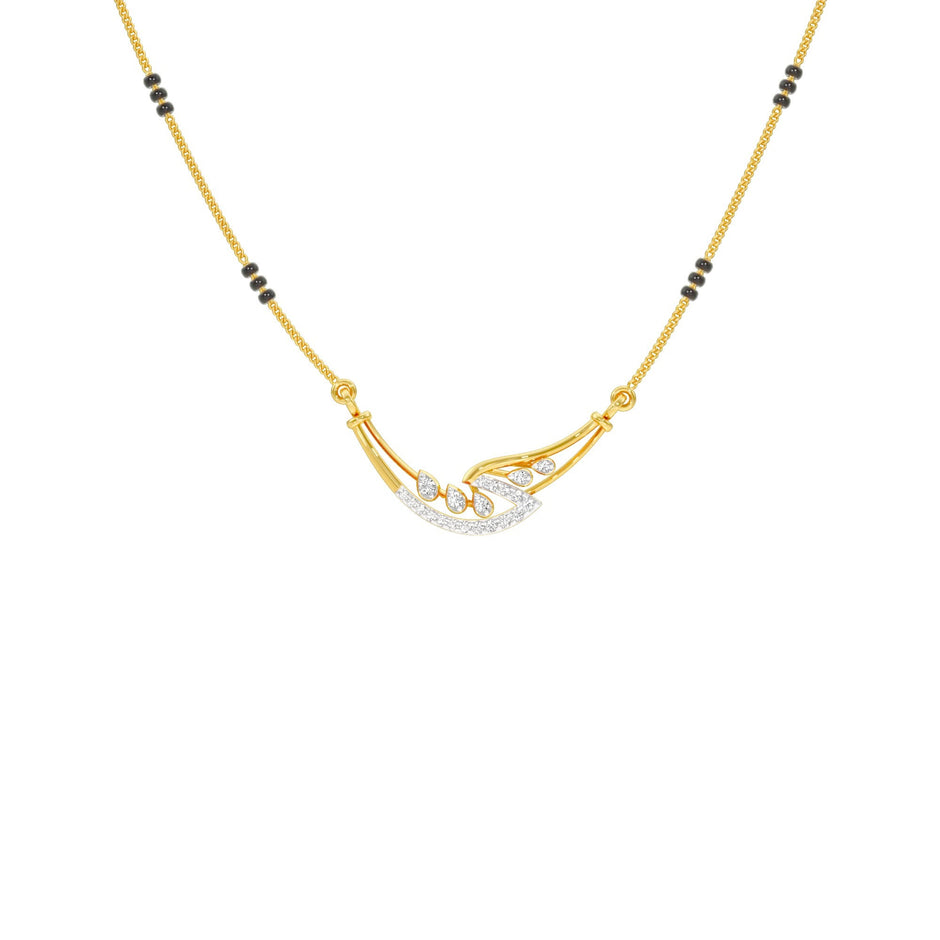 Mangalyam Diamond Mangalsutra 18 KT / Yellow Gold
