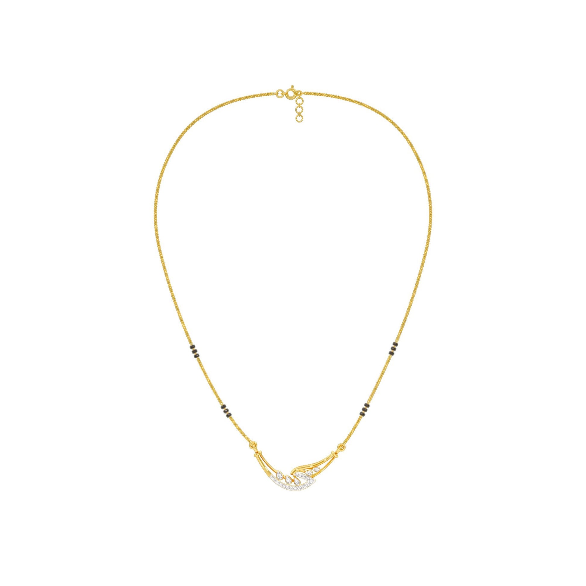 Mangalyam Diamond Mangalsutra 18 KT / Yellow Gold
