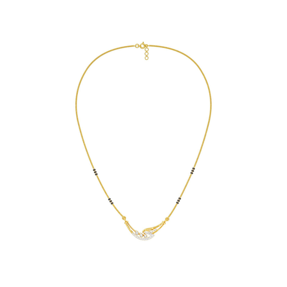 Mangalyam Diamond Mangalsutra 18 KT / Yellow Gold