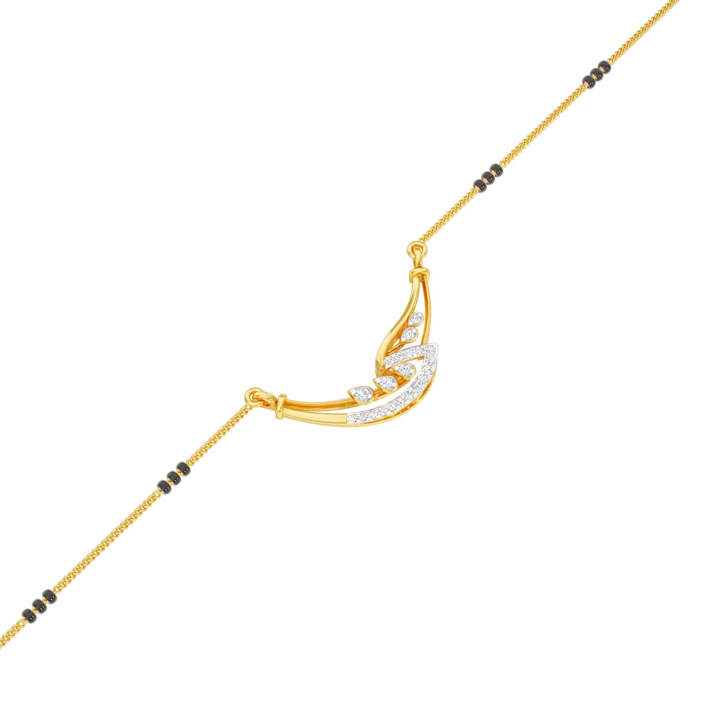 Mangalyam Diamond Mangalsutra 18 KT / Yellow Gold