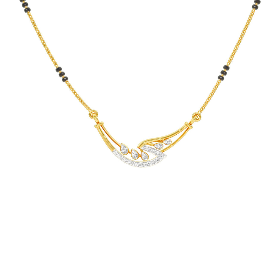Mangalyam Diamond Mangalsutra 18 KT / Yellow Gold