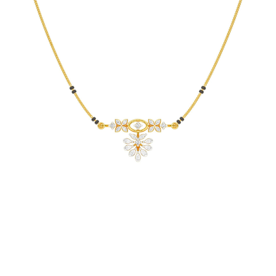 The Rudri Diamond Mangalsutra 18 KT / Yellow Gold