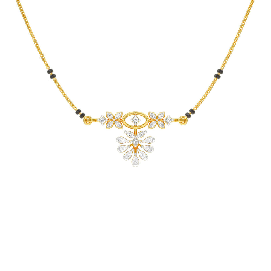The Rudri Diamond Mangalsutra 18 KT / Yellow Gold