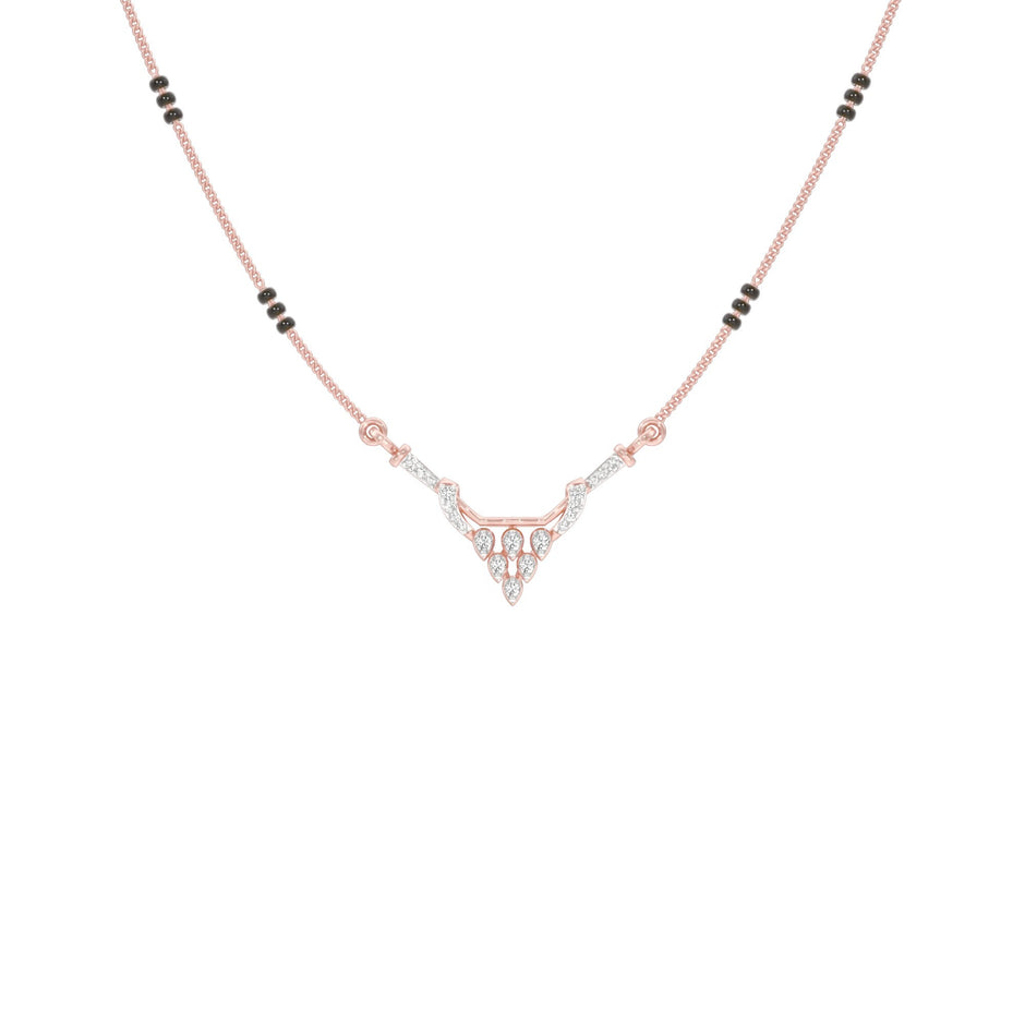 Trikona Diamond Mangalsutra 18 KT / Rose Gold